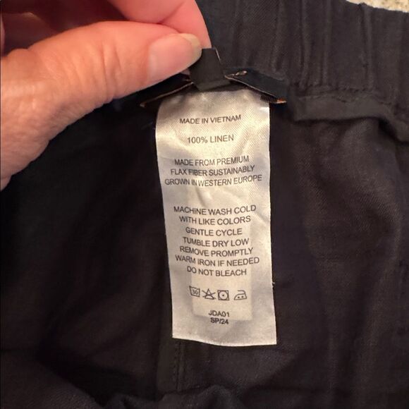 QUINCE 100% European Linen Black Pants - Picture 9 of 13